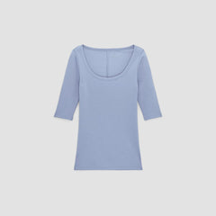 womens-supima-micro-rib-scoop-neck-cornflower-blue | alt