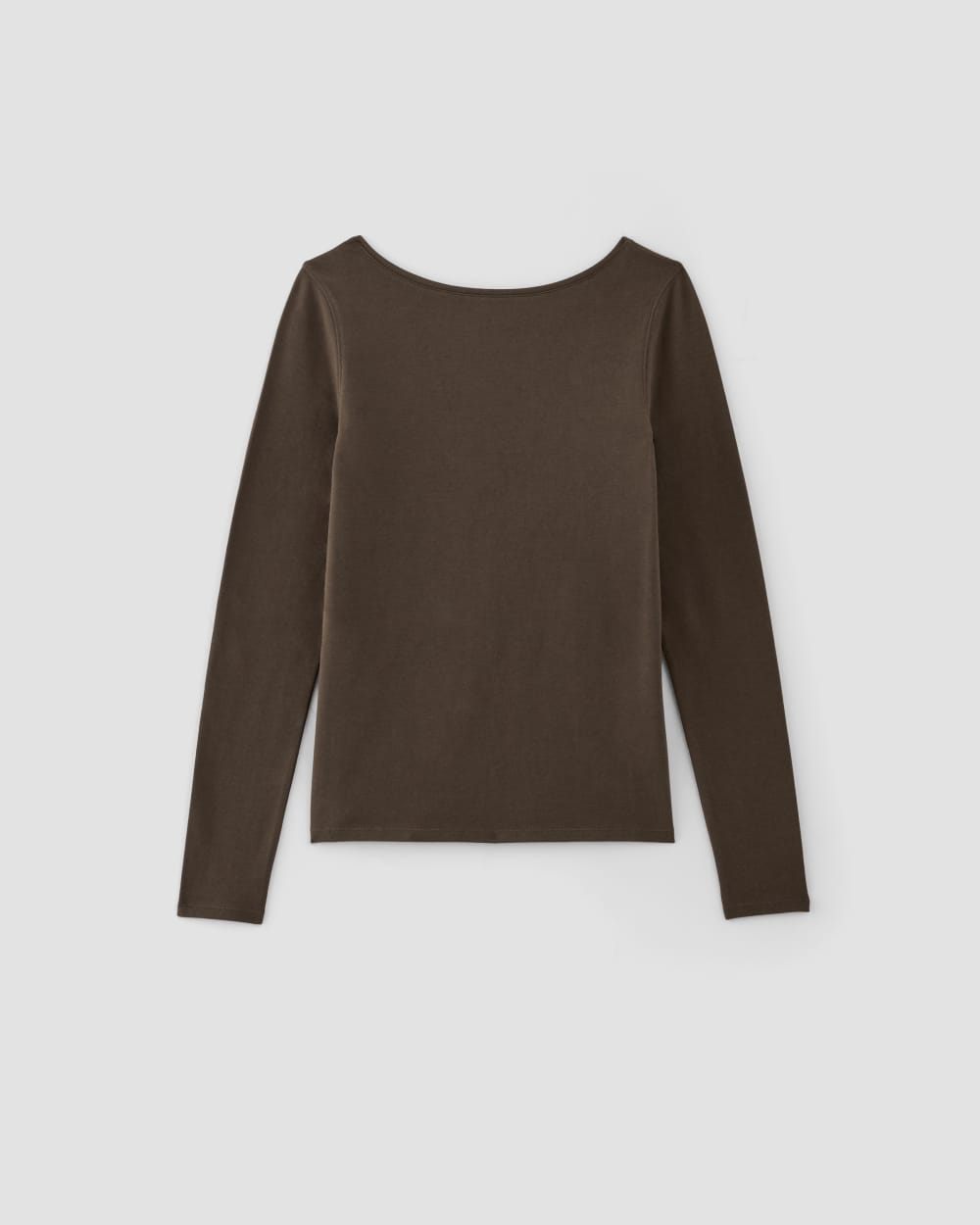 womens-supima-form-scoop-back-tee-cocoa | alt