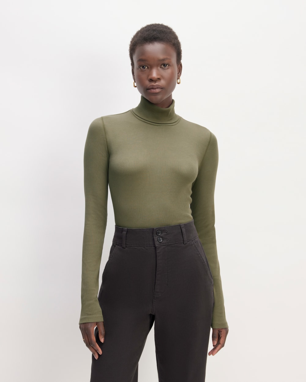 womens-supima-rib-turtleneck-kalamata | primary