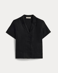 womens-linen-notch-ss-shirt-new-black | alt