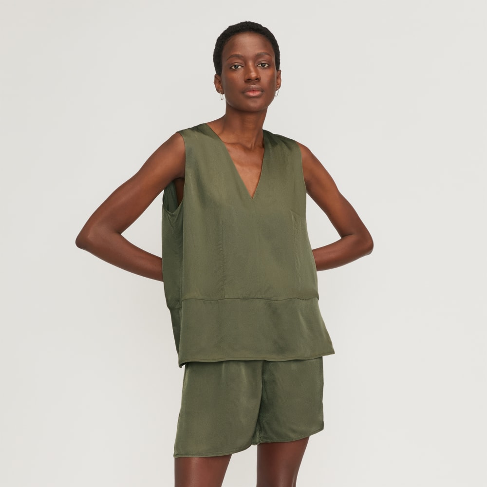 womens-satin-v-neck-top-kalamata | primary