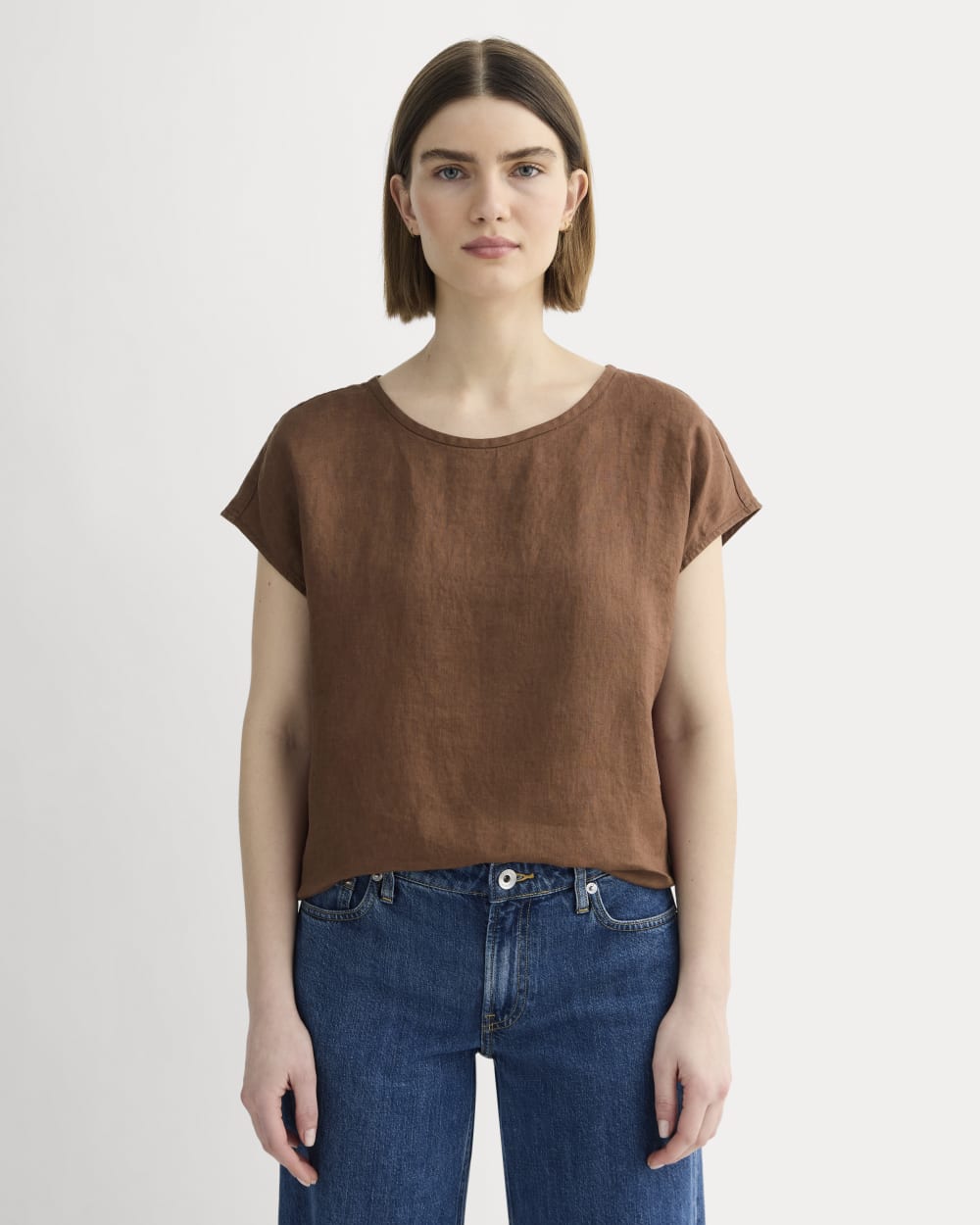 womens-linen-short-sleeve-crew-tee-cedarwood | primary