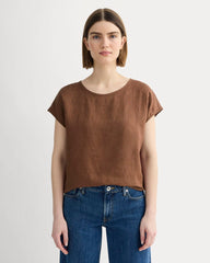 womens-linen-short-sleeve-crew-tee-cedarwood | primary