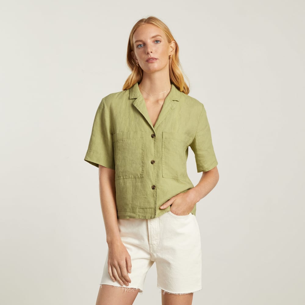 womens-linen-workwear-shirt-leek