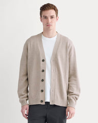 mens-cardigan-everyday-cotton-heathered-oatmeal | primary