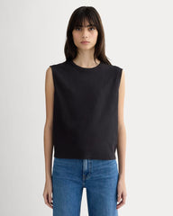 womens-muscle-tee-cotton-linen-black | primary