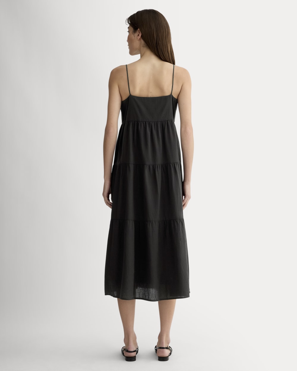 womens-gauze-tiered-dress-black