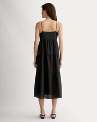 womens-gauze-tiered-dress-black