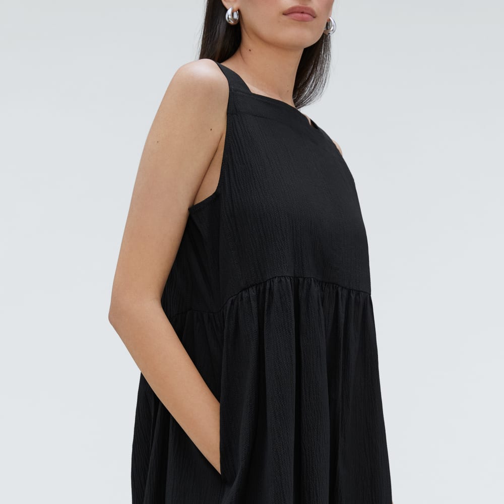 womens-seersucker-midi-dress-black