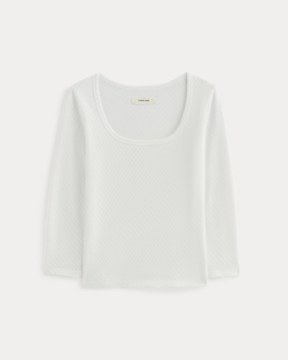 womens-pointelle-scoop-neck-top-white | alt