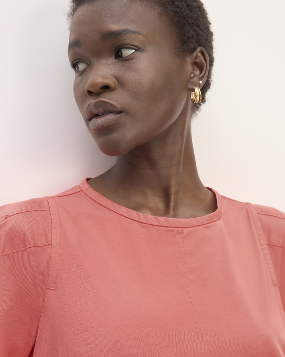 womens-short-sleeve-puff-midi-dress-coral