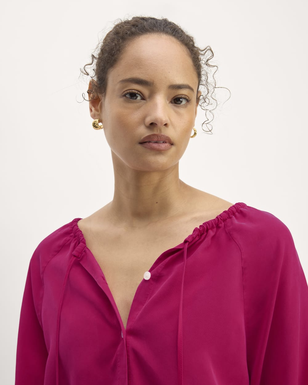 womens-tencel-gathered-shirt-red-currant