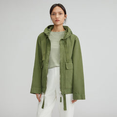 womens-canvas-organic-cotton-anorak-forest-green | primary