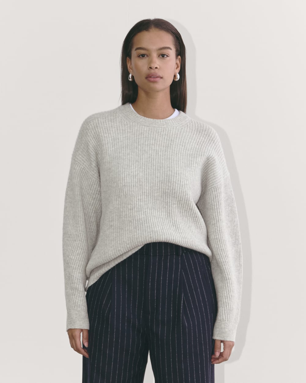 womens-wool-cashmere-cocoon-crew-sweater-light-heather-grey | primary