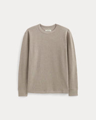 mens-thermal-cozy-waffle-crew-heather-oatmeal | alt