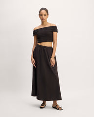 womens-supima-pull-on-maxi-skirt-black | primary