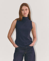 womens-crinkle-tank-navy | primary