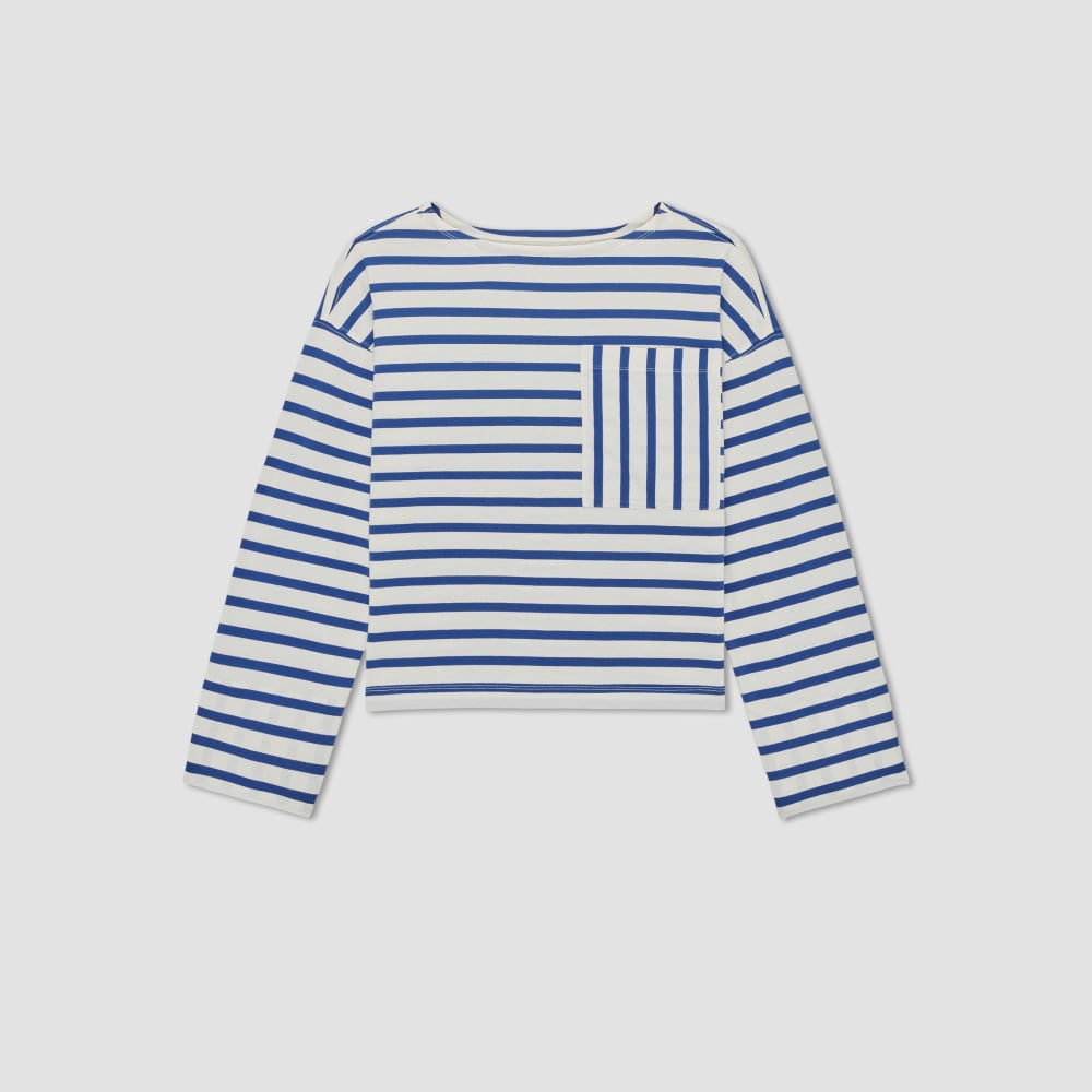 womens-premium-wt-oversized-pocket-tee-canvas-tan-mazarine-blue | alt