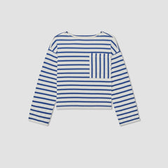 womens-premium-wt-oversized-pocket-tee-canvas-tan-mazarine-blue | alt