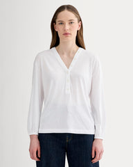 womens-air-v-neck-henley-white | primary