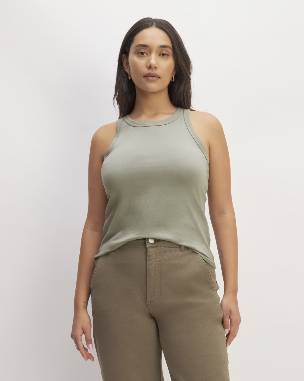 womens-organic-cotton-cutaway-tank-sage-green | primary