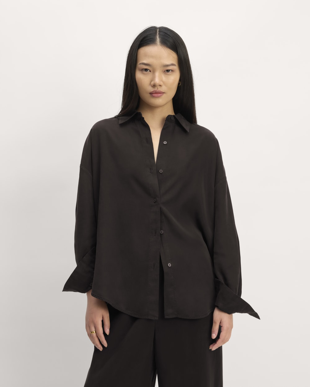 womens-tencel-oversized-shirt-black | primary