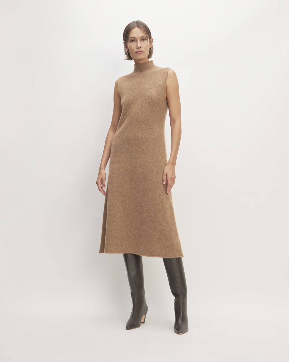 womens-cozy-stretch-slvls-midi-dress-heathered-toasted-coconut | primary