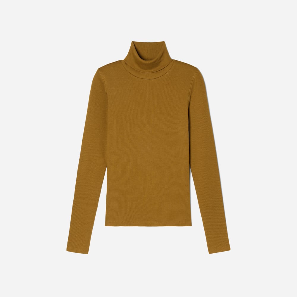 womens-supima-rib-turtleneck-tapenade | alt