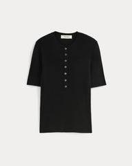 womens-short-sleeve-henley-soft-merino-black | alt