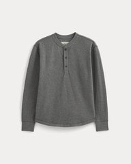 mens-thermal-cozy-waffle-henley-heathered-charcoal | alt