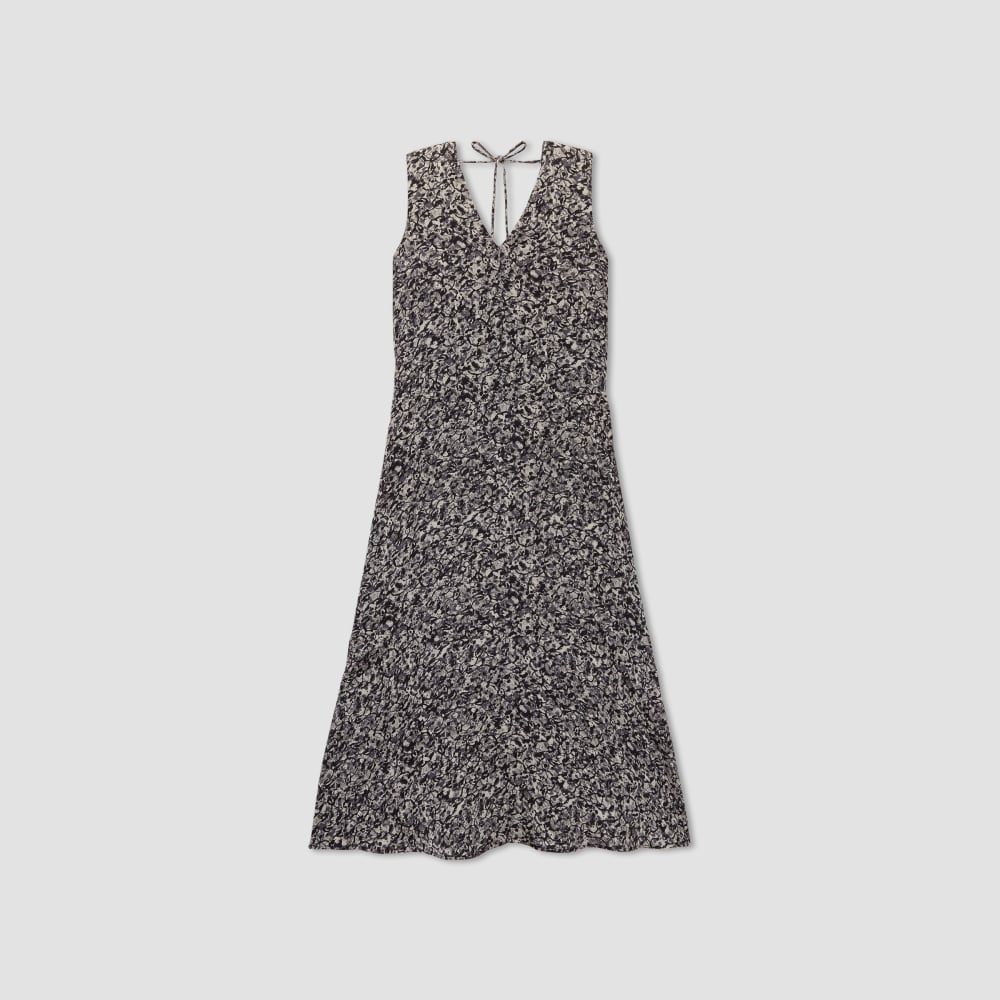 womens-satin-v-neck-maxi-dress-splatter | alt