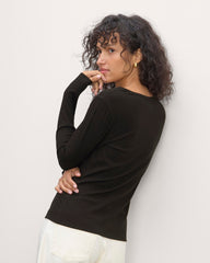 womens-tencel-rib-long-sleeve-shimmy-tee-black