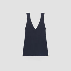 womens-ribbed-cotton-double-v-top-navy | alt