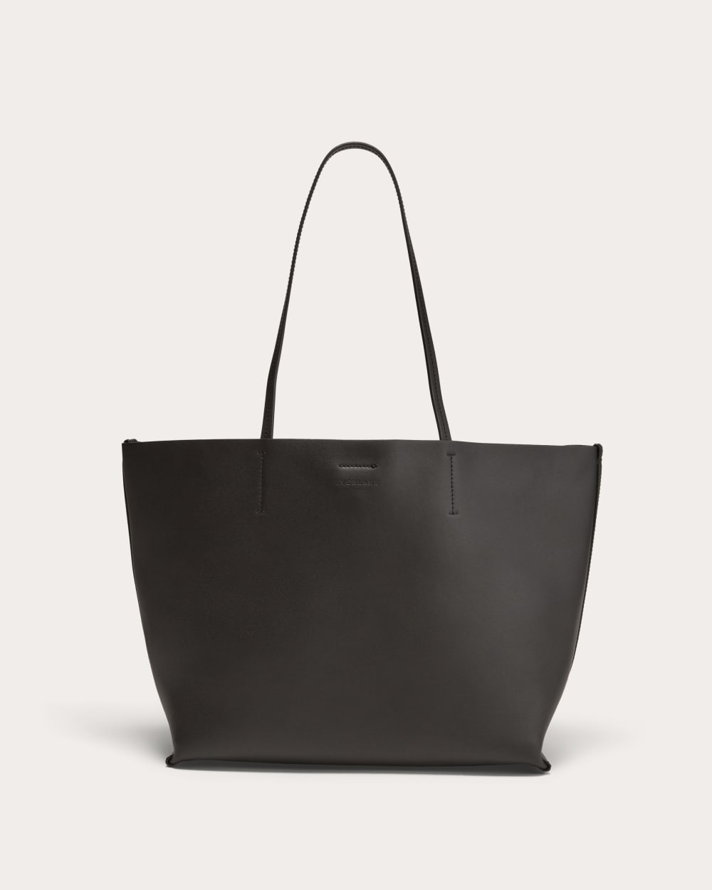 womens-luxe-medium-italian-leather-tote-black | primary