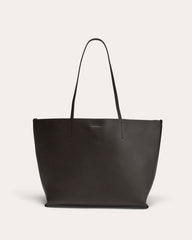 womens-luxe-medium-italian-leather-tote-black | primary