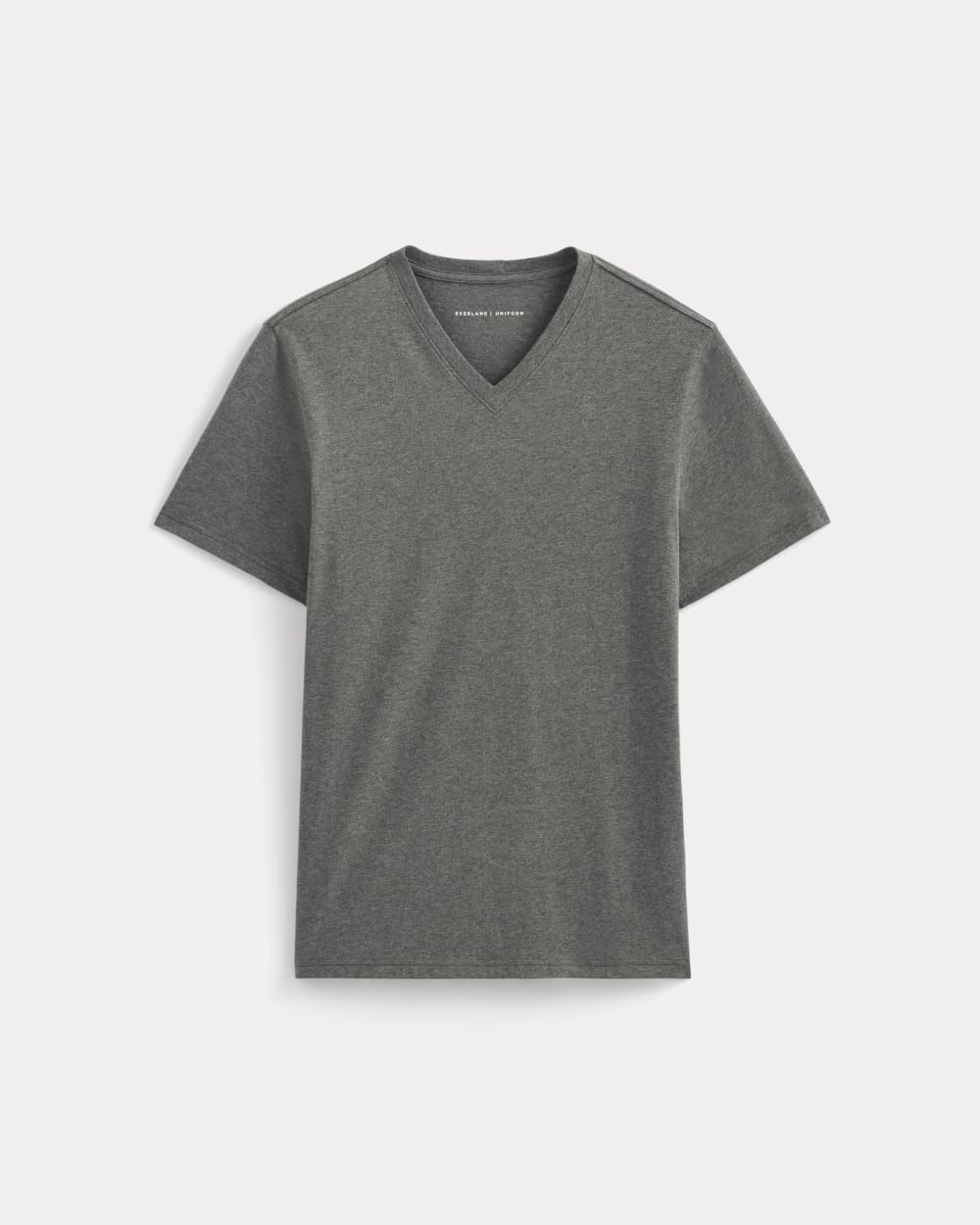 mens-essential-organic-v-tee-uniform-heathered-charcoal | alt