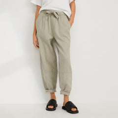 womens-linen-pull-on-barrel-pant-seagrass | primary