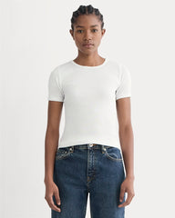 womens-supima-micro-rib-crew-white | primary