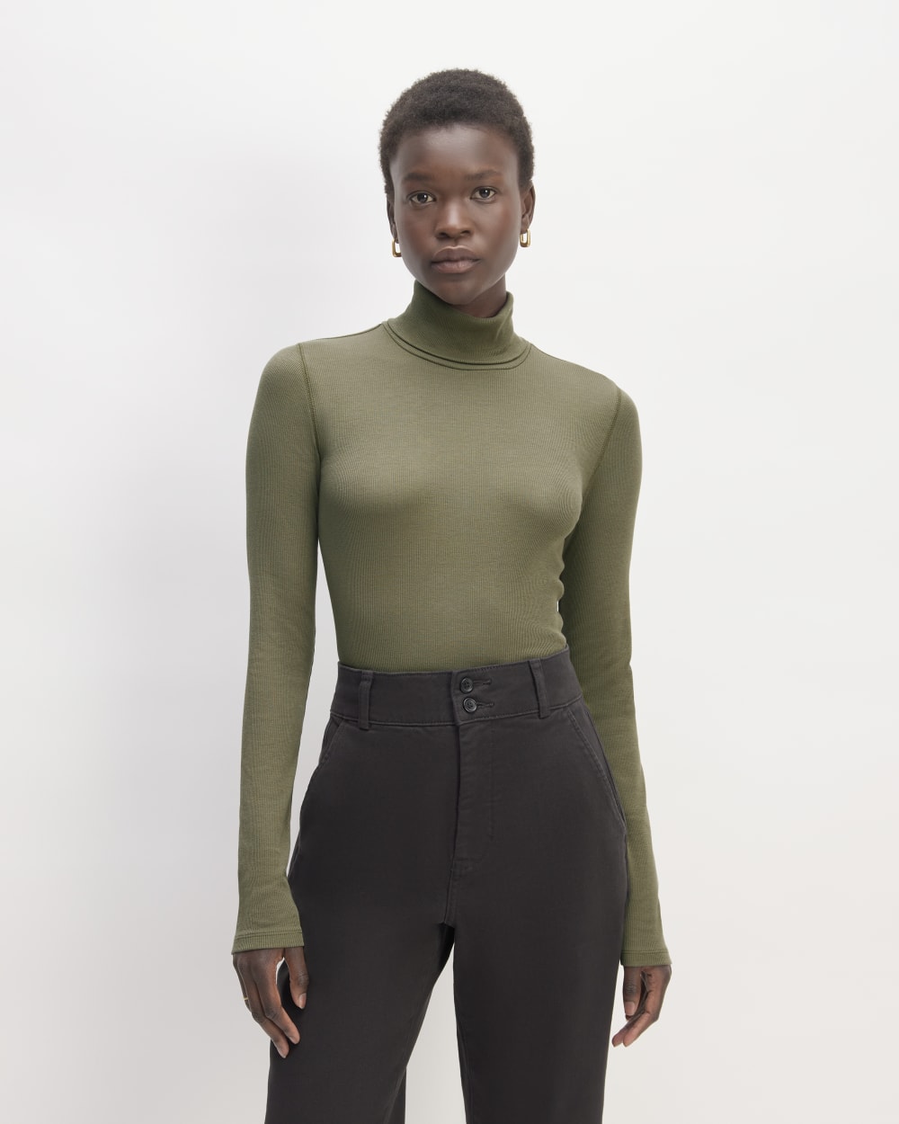womens-supima-rib-turtleneck-kalamata | primary