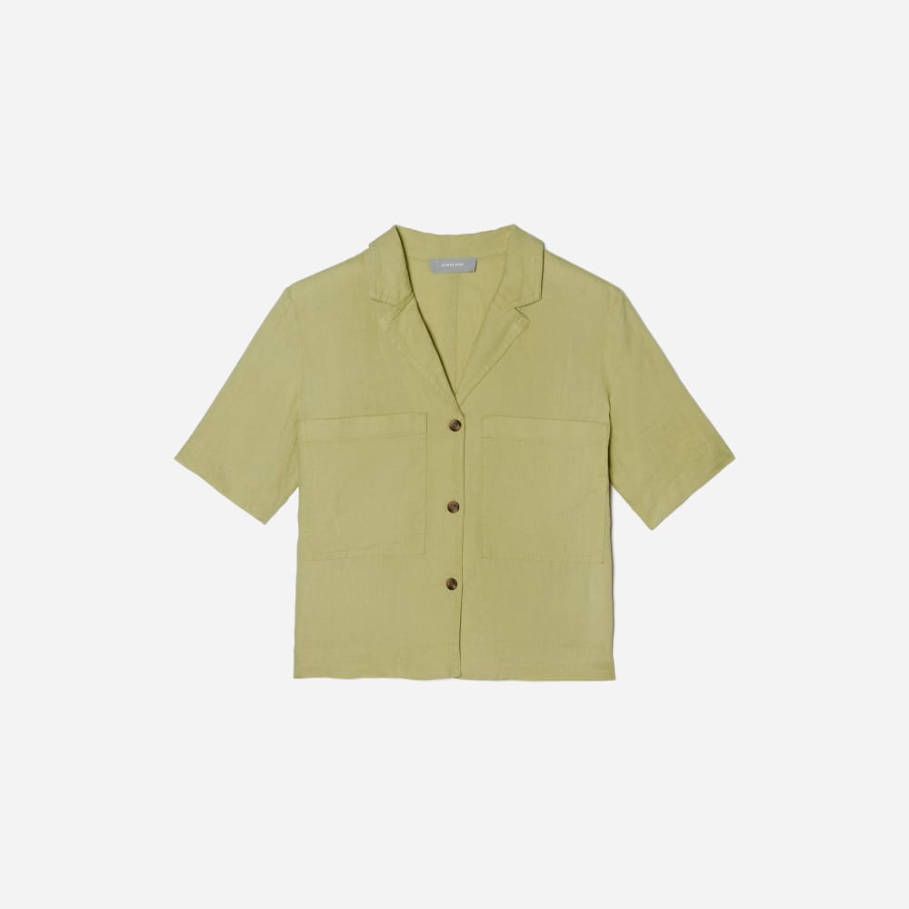 womens-linen-workwear-shirt-leek | alt