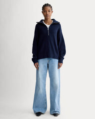 womens-cotton-half-zip-sweater-navy