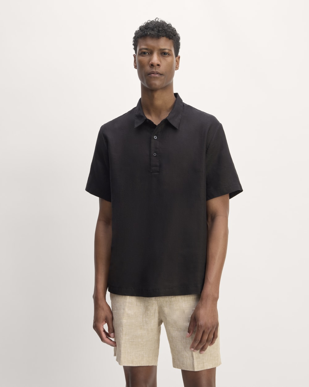 mens-linen-ss-popover-shirt-black | primary
