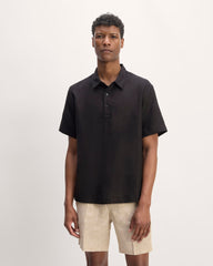 mens-linen-ss-popover-shirt-black | primary
