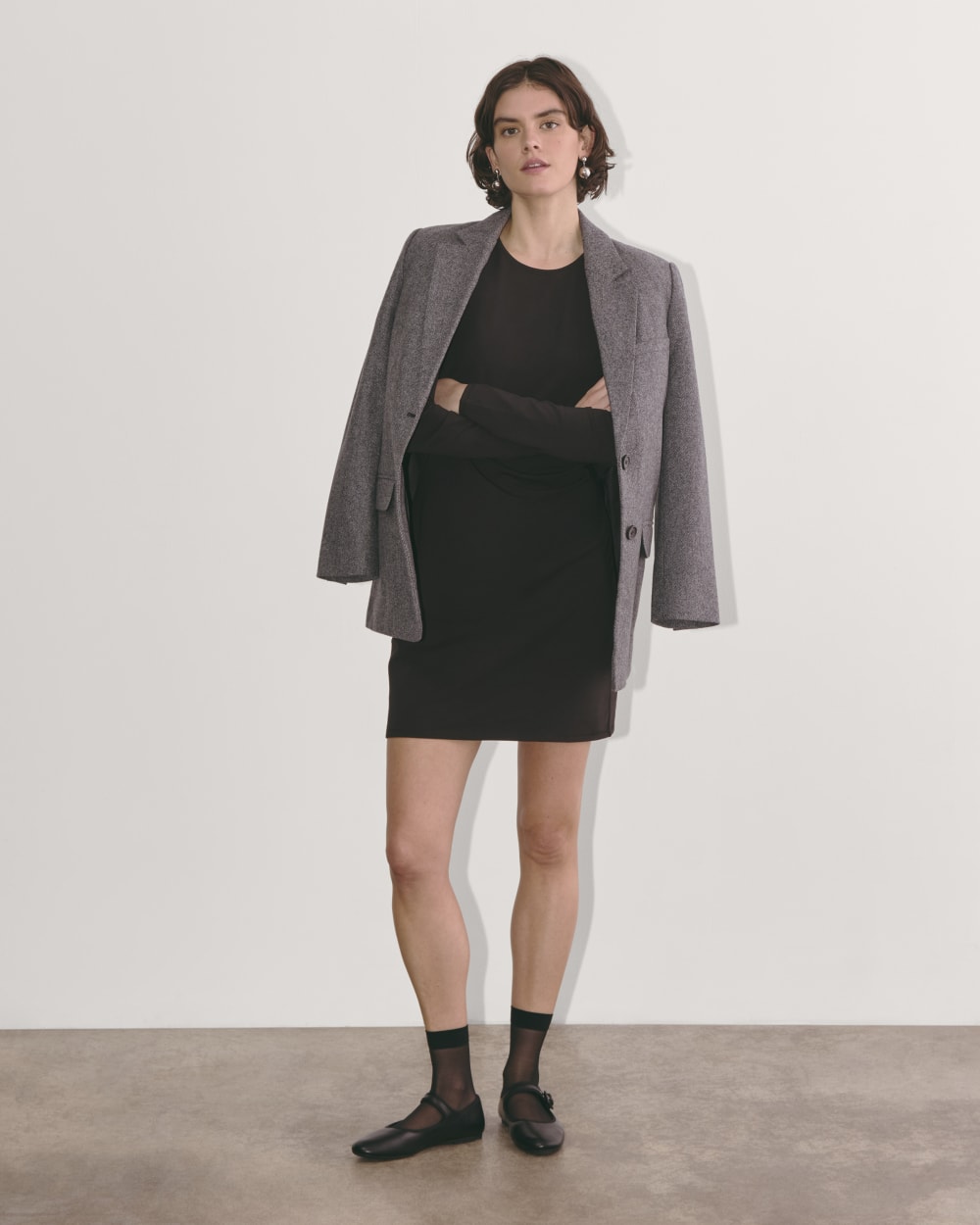 womens-form-mini-long-sleeve-dress-black