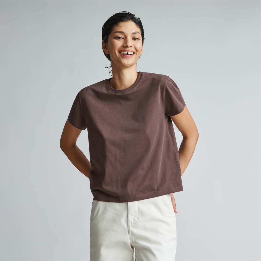 womens-organic-cotton-box-cut-tee-chocolate-brown | primary