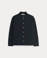 womens-cashmere-button-up-shirt-navy | alt