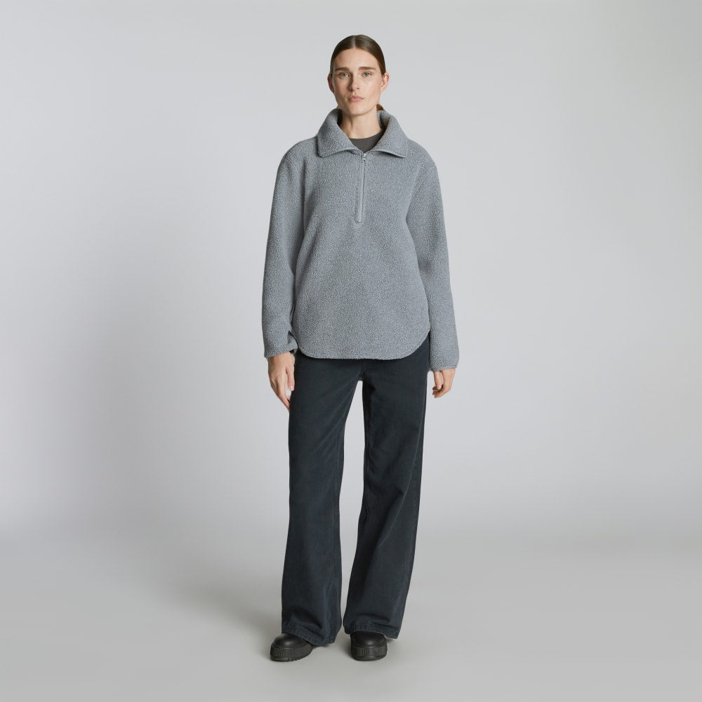 womens-renew-fleece-half-zip-heathered-coal