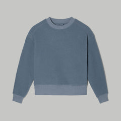 womens-renew-teddy-oversized-crew-faded-blue | alt