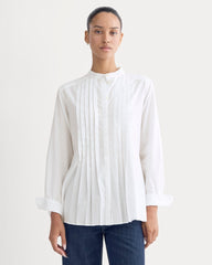 womens-pleated-shirt-in-silky-cotton-white | primary