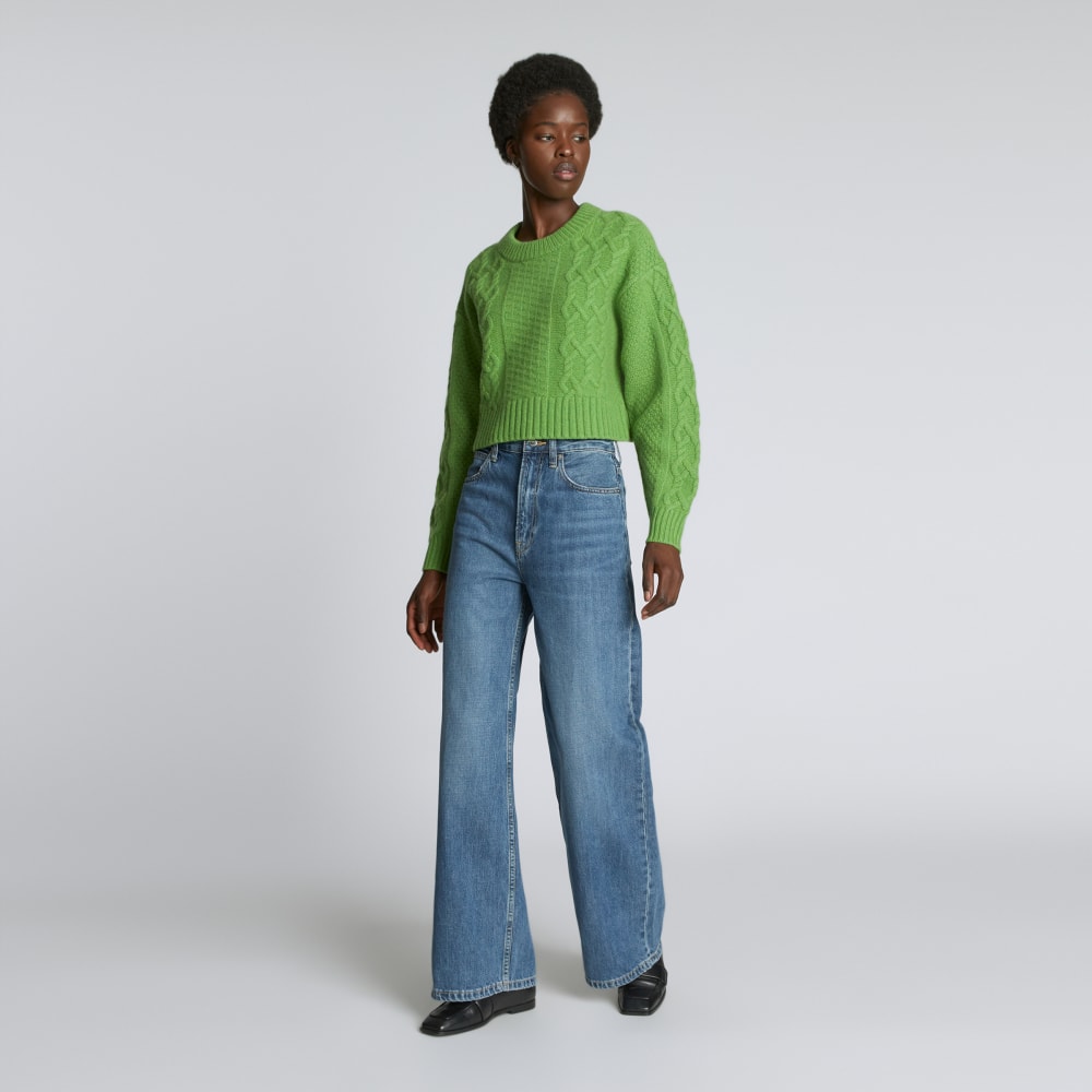 womens-felted-merino-cropped-cable-sweater-salted-lime